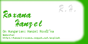 roxana hanzel business card